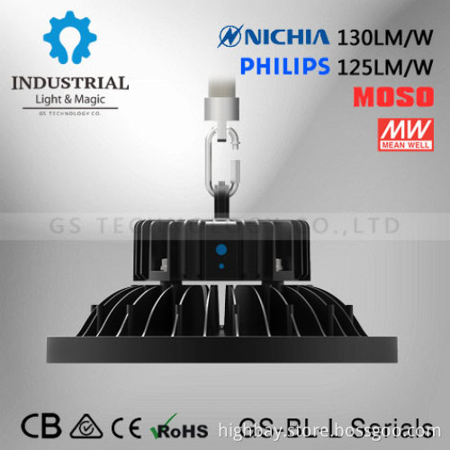 ufo high bay 100w 150w 90degree cri 70 meanwell driver led ufo high bay